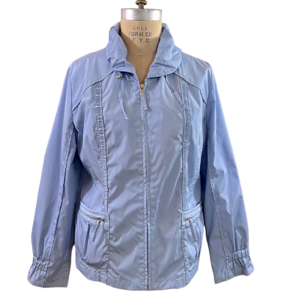 ZENERGY Windbreaker Jacket Size 12 Large purple periwinkle